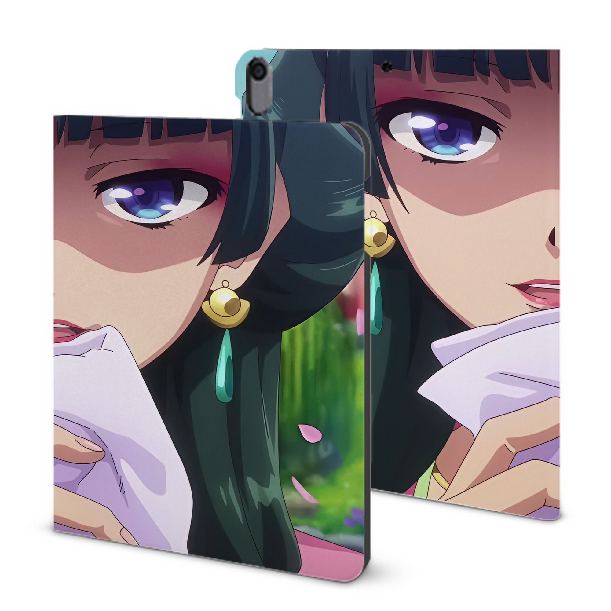 （画像用） 薬屋のひとりごと The Apothecary Diaries IPad ケース ブック型 PUレザー TPU 耐衝撃 軽量 薄型 ペン収納なし 全面保護 IPad 各モデル対応